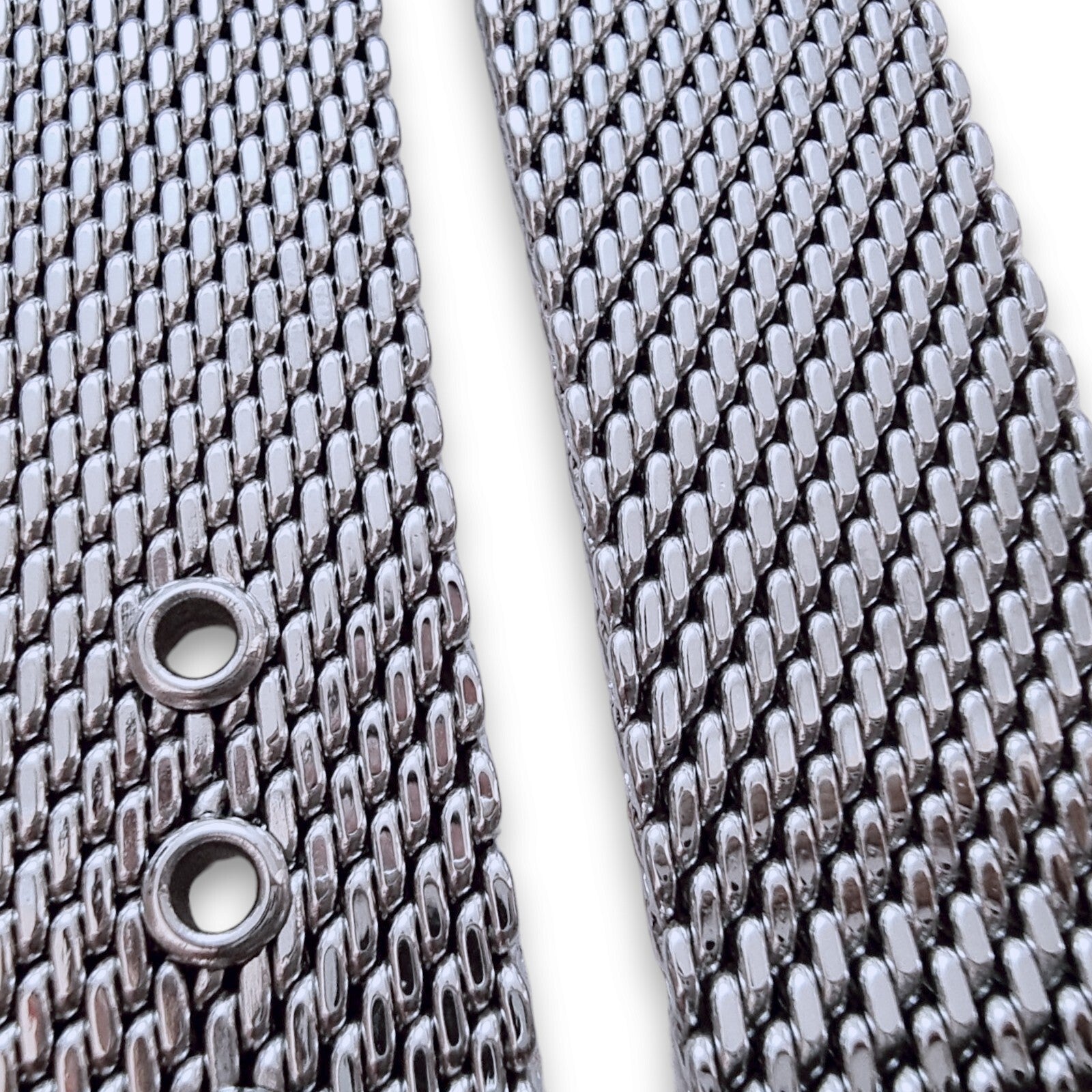 Shark Mesh Watch Strap Band 2.5mm Thick 316L Steel Metal Bracelet 18 20 22 mm UK