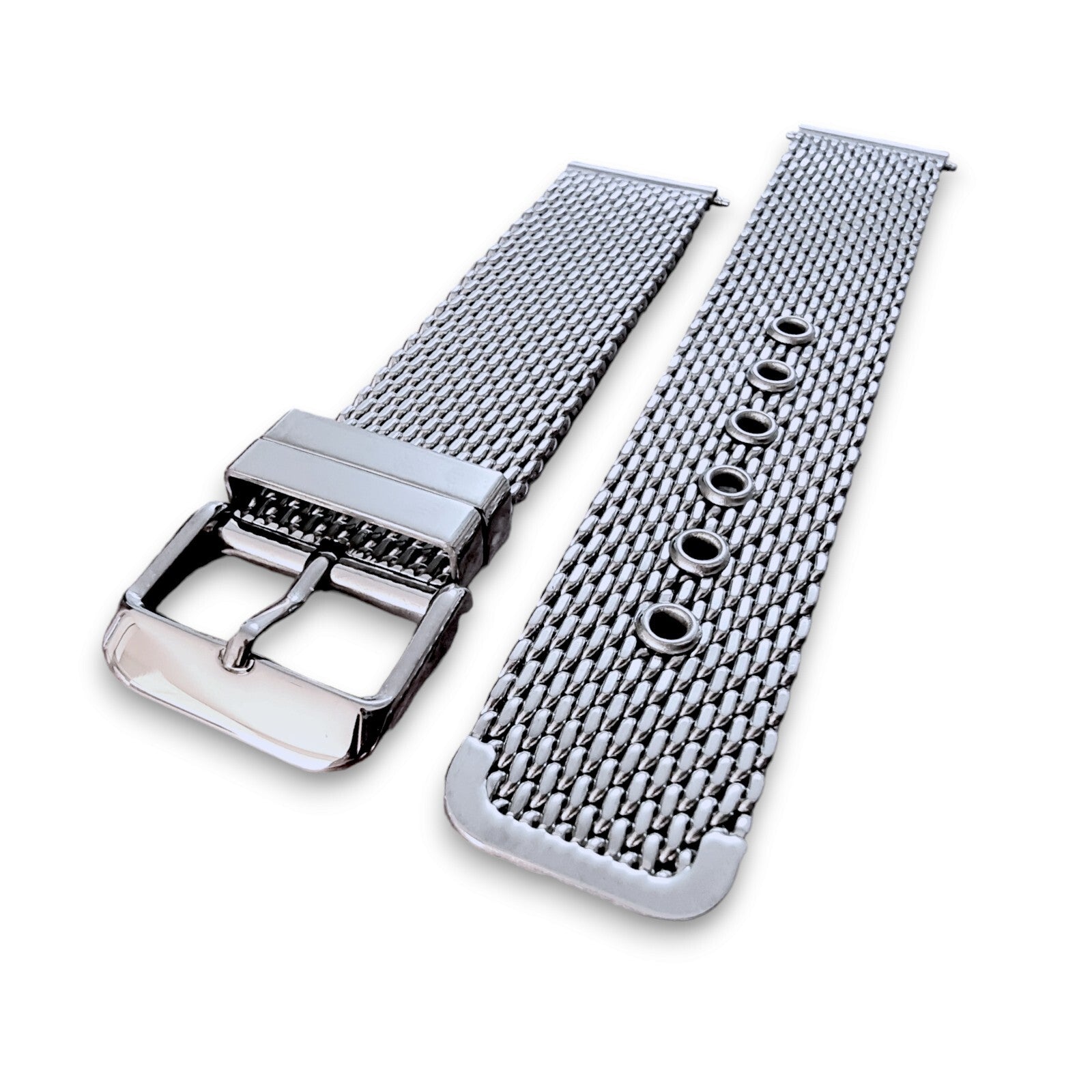 Shark Mesh Watch Strap Band 2.5mm Thick 316L Steel Metal Bracelet 18 20 22 mm UK