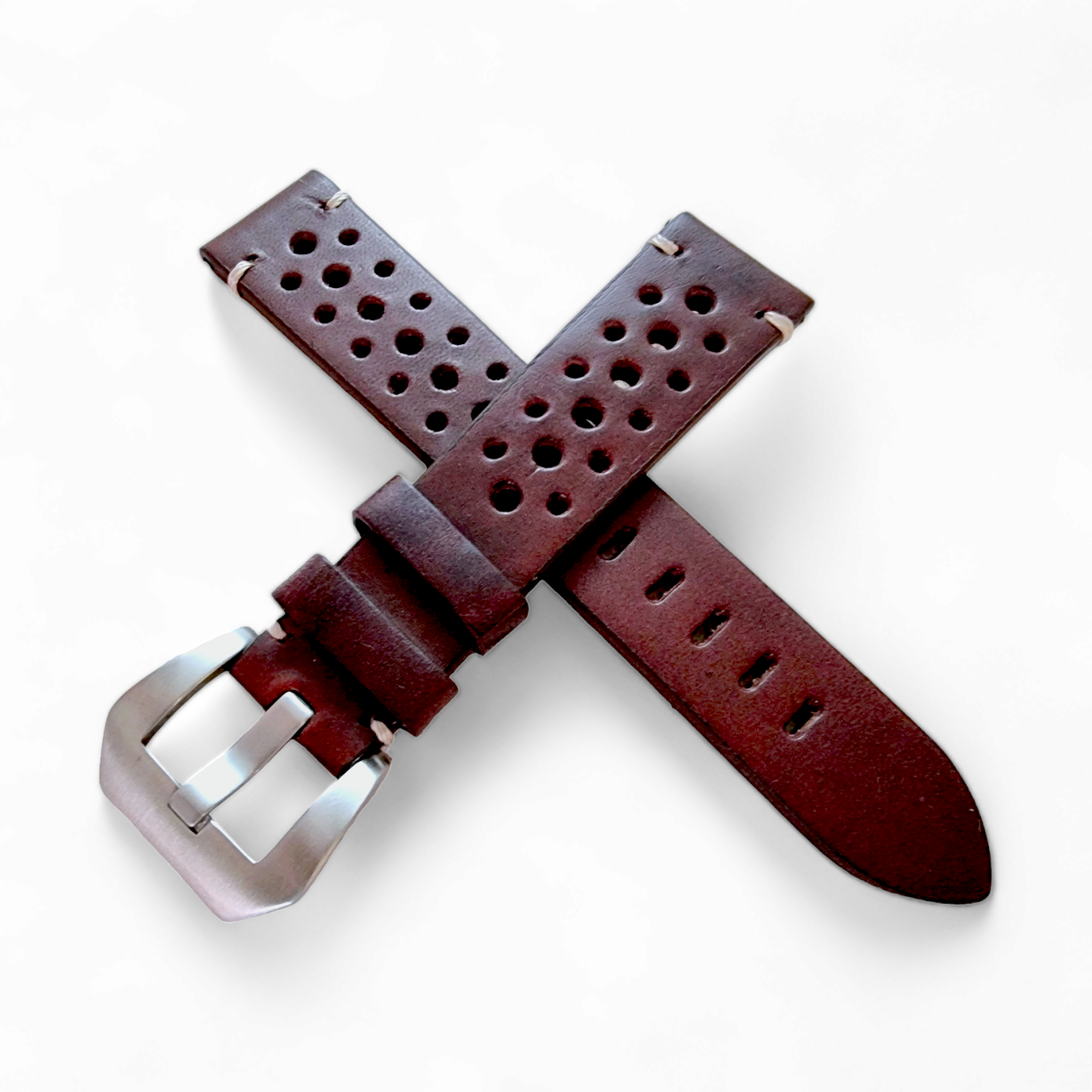 Rally Racing Leather Watch Strap 20mm 22mm 24mm