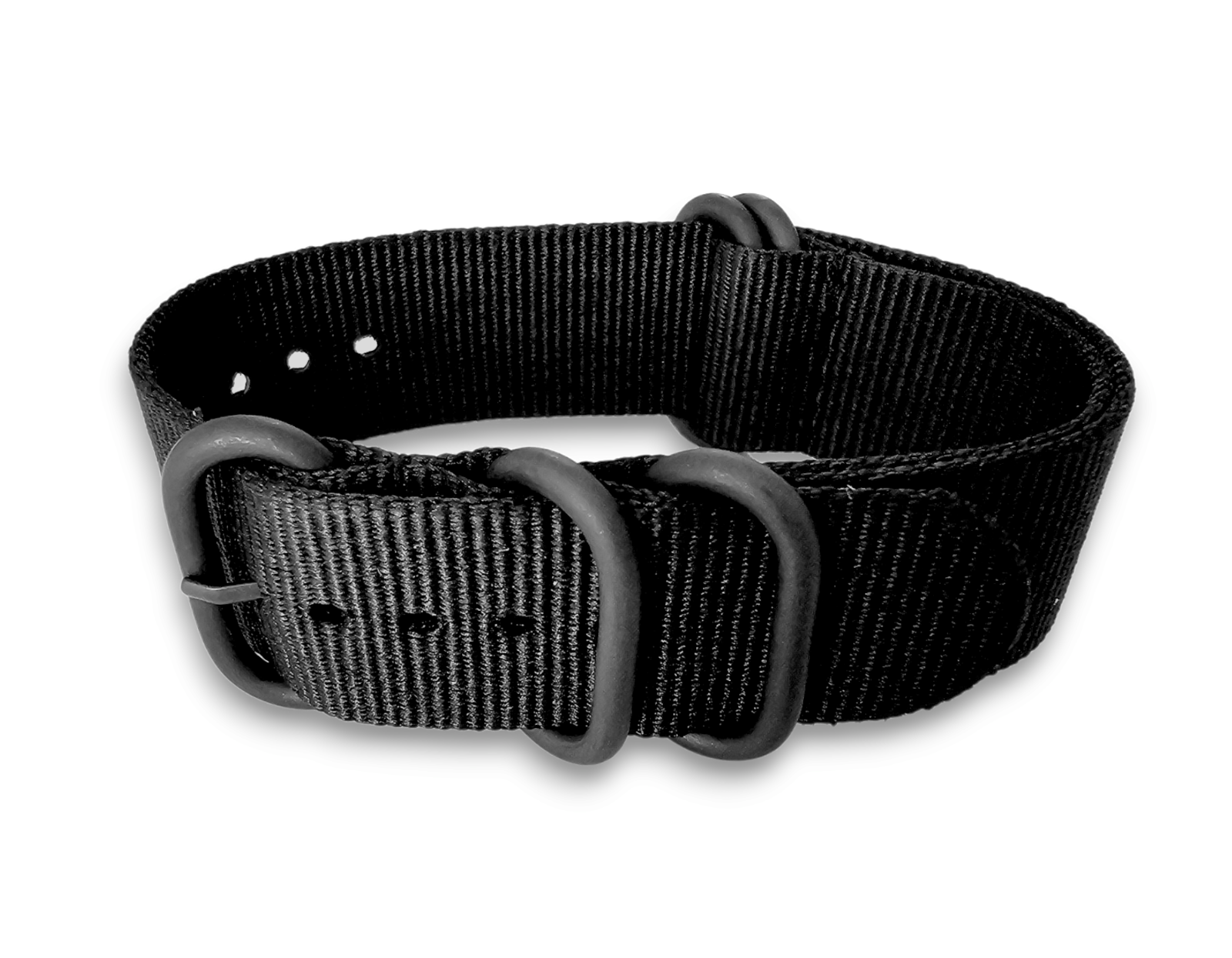 Nylon NATO Watch Strap Band Black Buckle PVD Zulu One Piece 18mm 20mm 22mm Mens