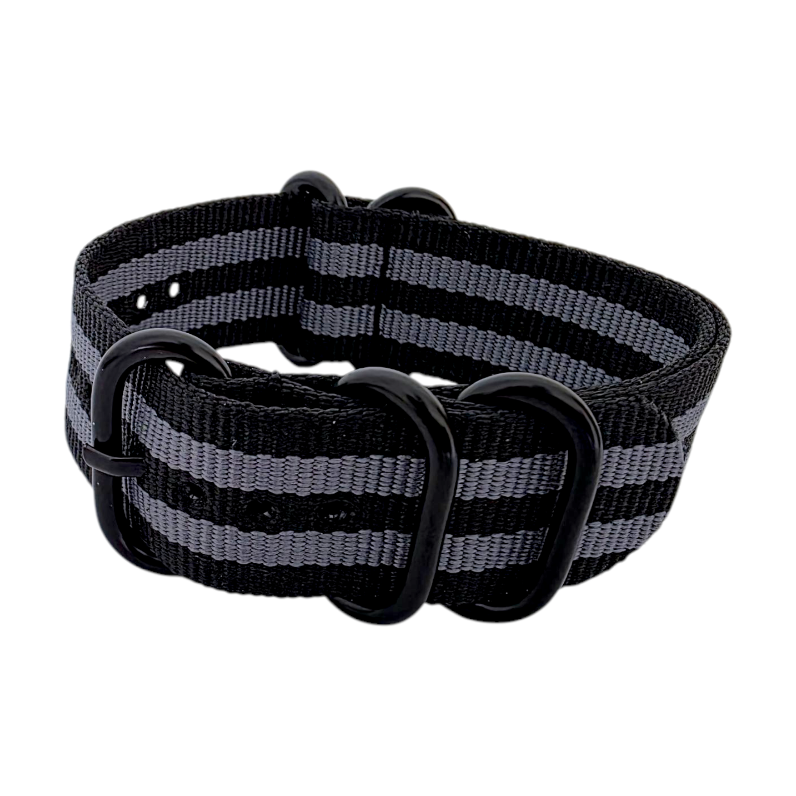 Nylon NATO Watch Strap Band Black Buckle PVD Zulu One Piece 18mm 20mm 22mm Mens