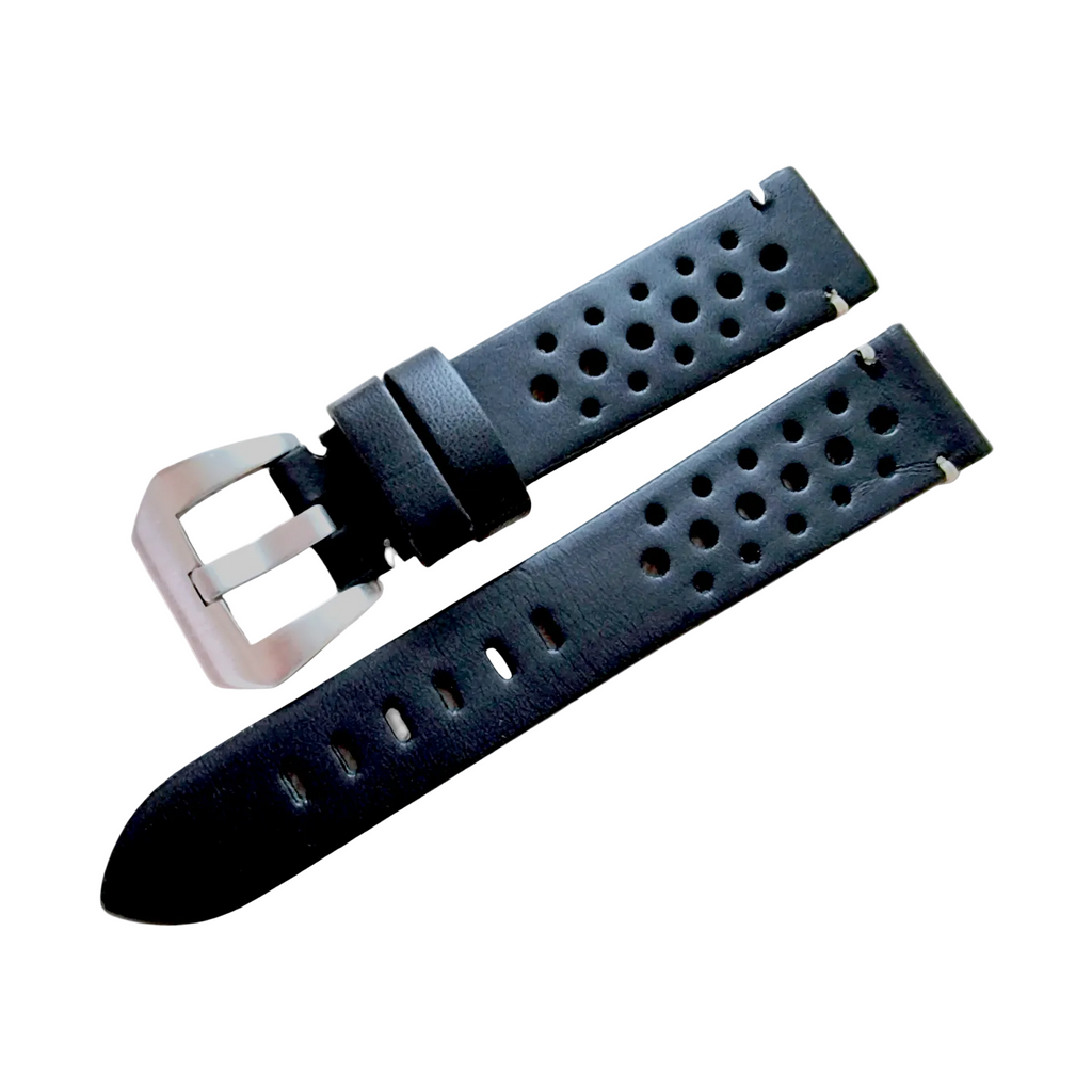 Rally Racing Leather Watch Strap 20mm 22mm 24mm