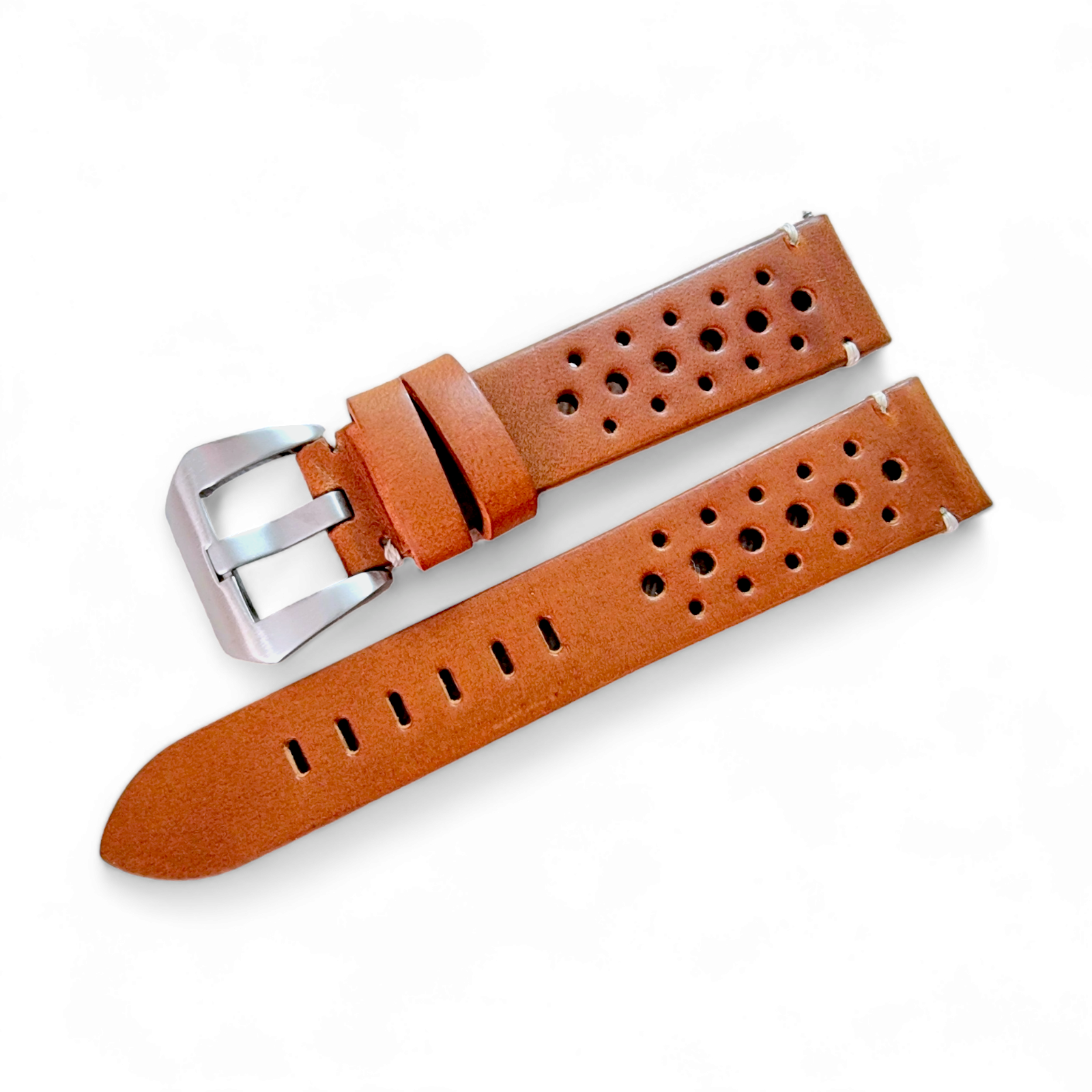 Rally Racing Leather Watch Strap 20mm 22mm 24mm