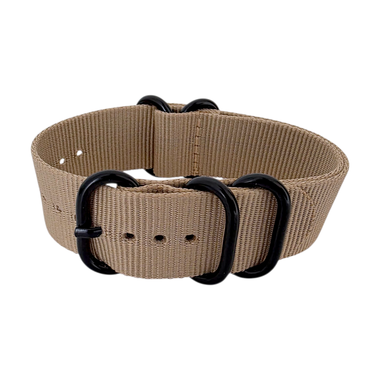 Nylon NATO Watch Strap Band Black Buckle PVD Zulu One Piece 18mm 20mm 22mm Mens