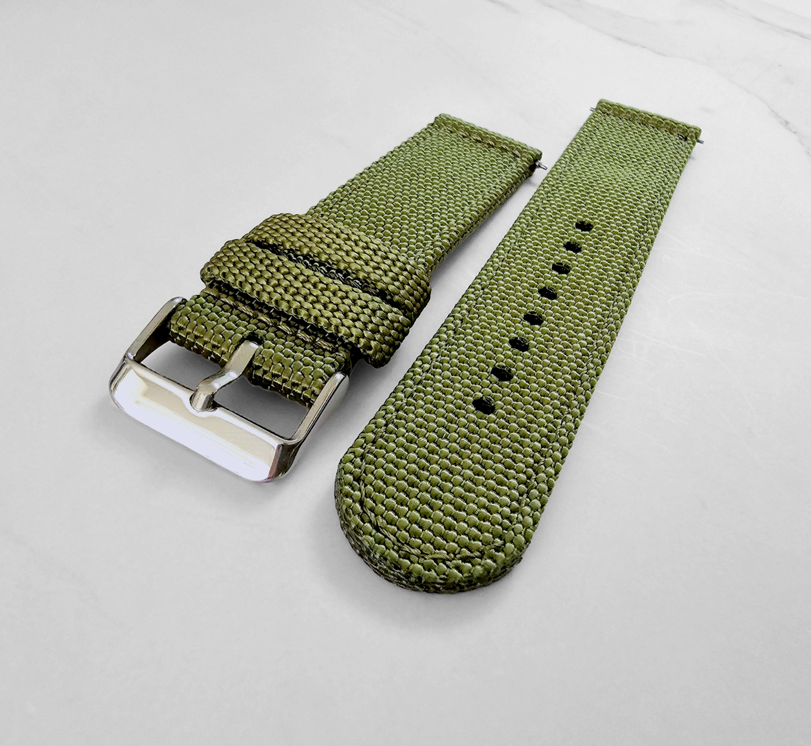 Canvas Sailcloth Watch Strap 18mm 20mm 22mm 24mm