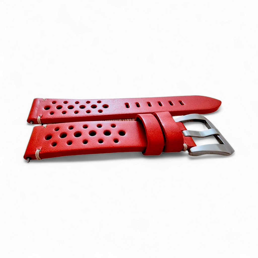 Rally Racing Leather Watch Strap 20mm 22mm 24mm