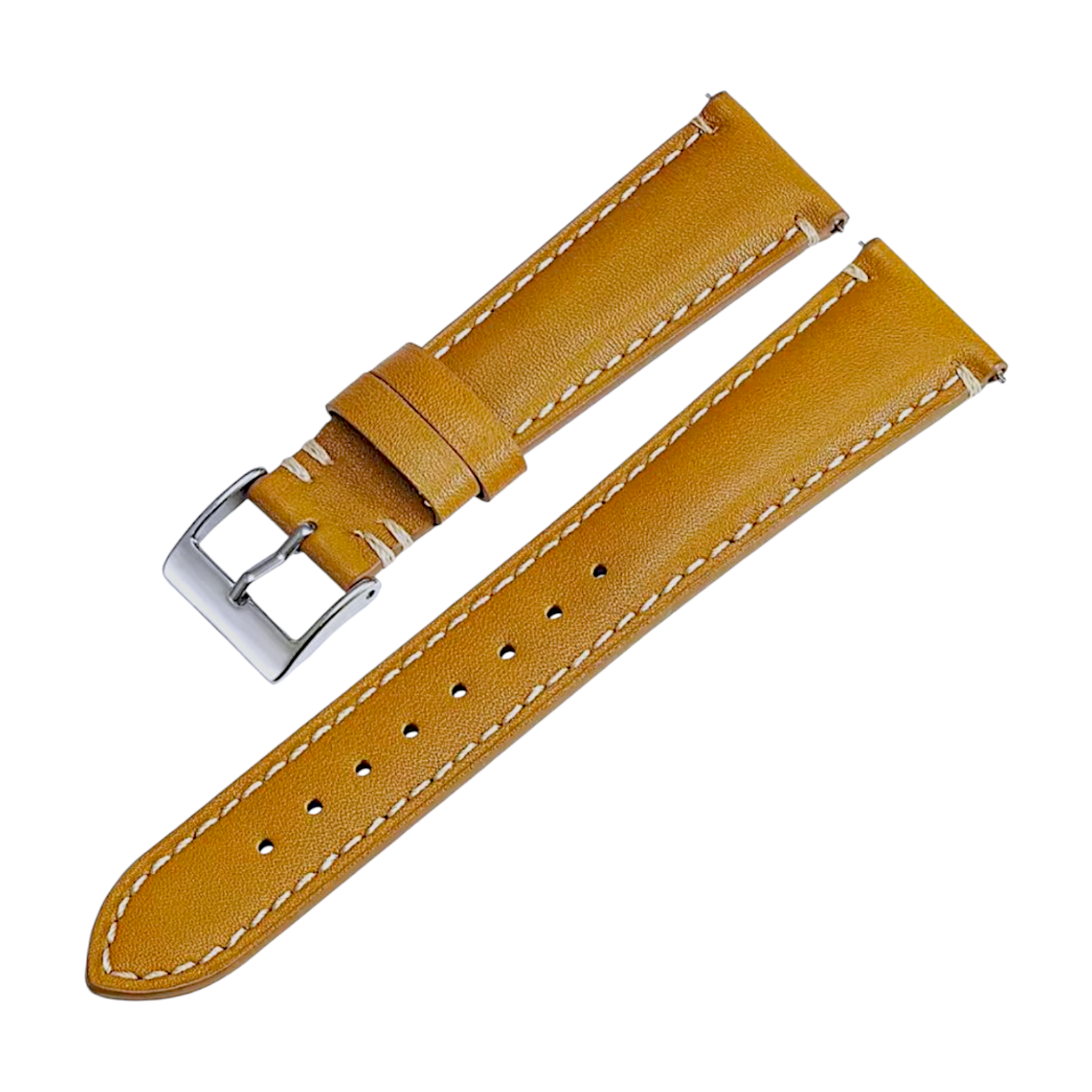 Padded Leather Watch Strap 20mm 22mm 24mm