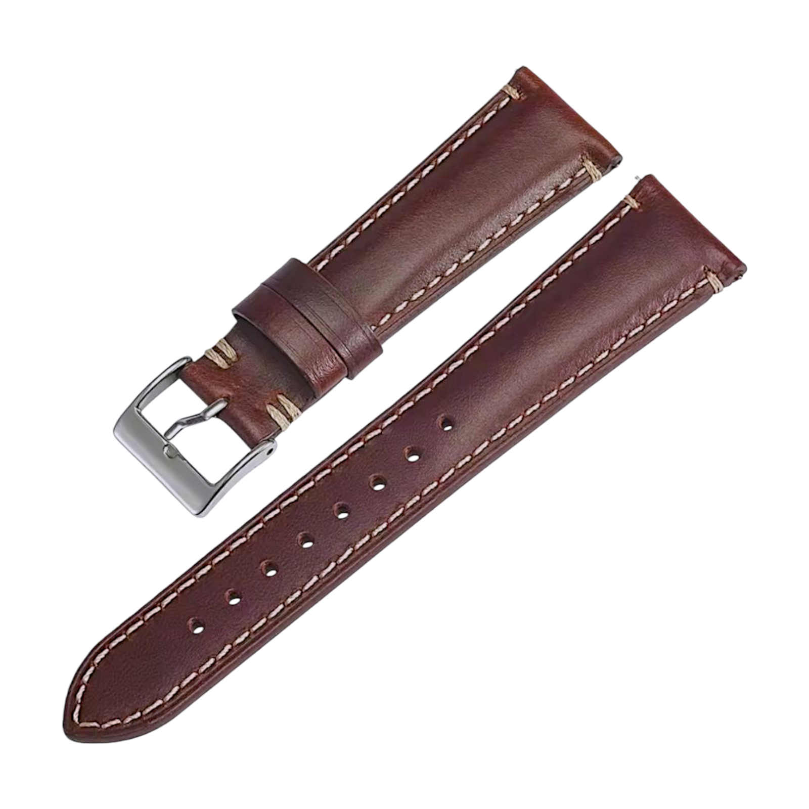 Padded Leather Watch Strap 20mm 22mm 24mm