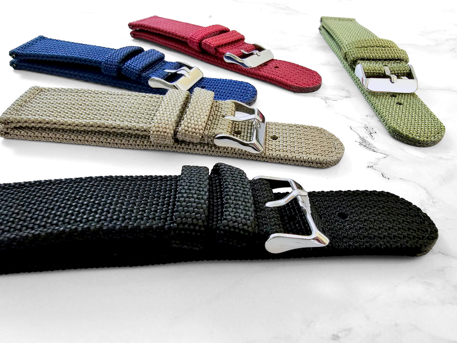 Canvas Sailcloth Watch Strap 18mm 20mm 22mm 24mm