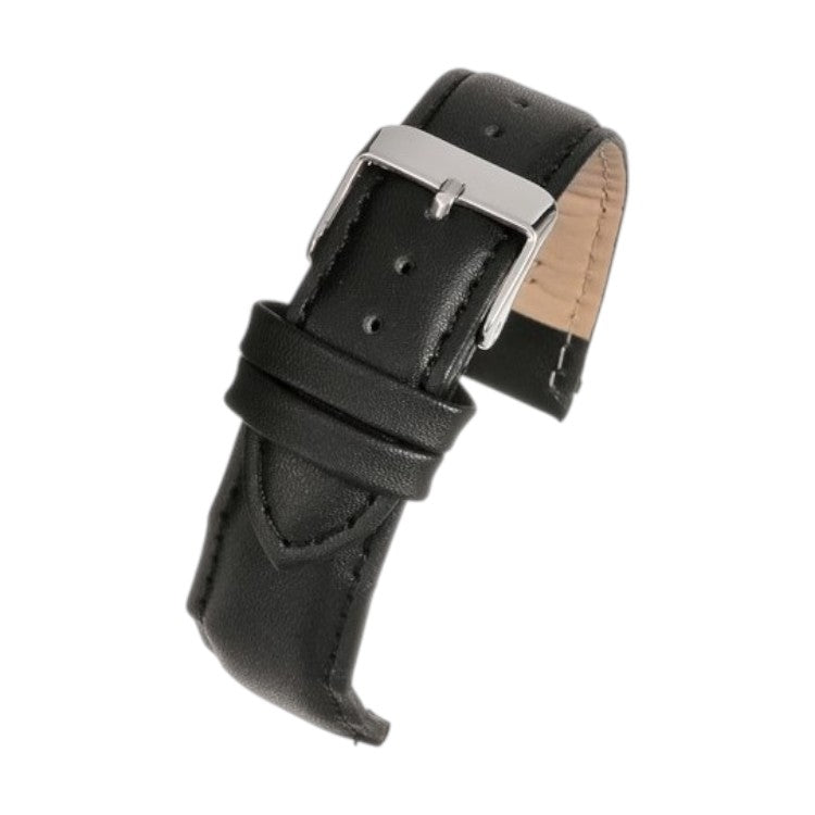 Padded Leather Watch Strap 8mm to 30mm Black