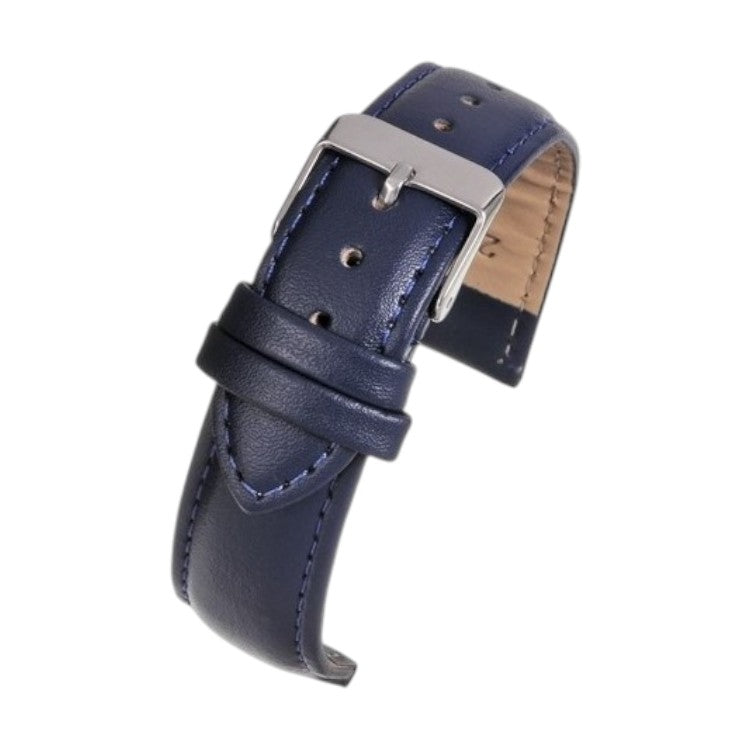 Padded Leather Watch Strap 8mm to 30mm Blue