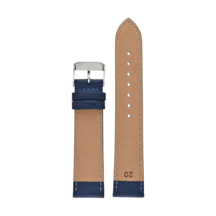 Padded Leather Watch Strap 8mm to 30mm Blue