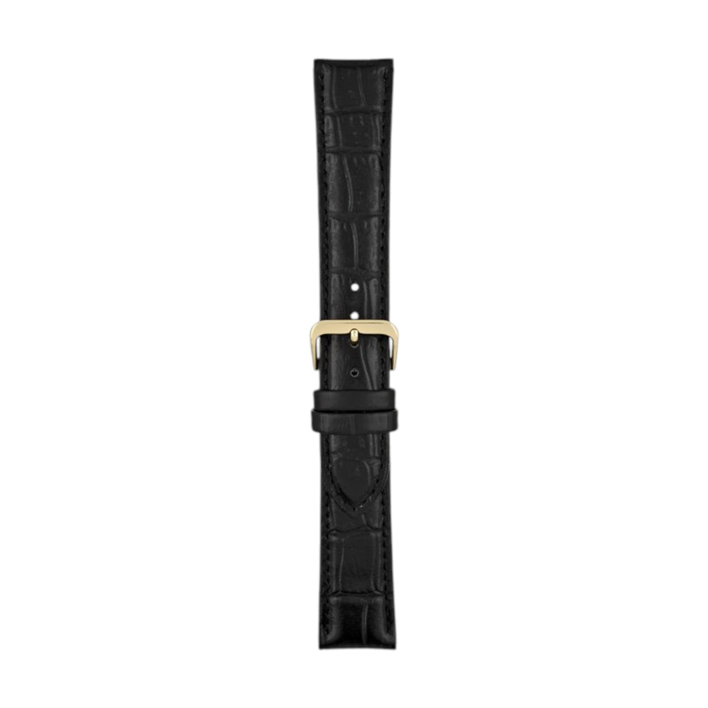 Padded Aligator Grain Watch Strap 12mm to 26mm Black