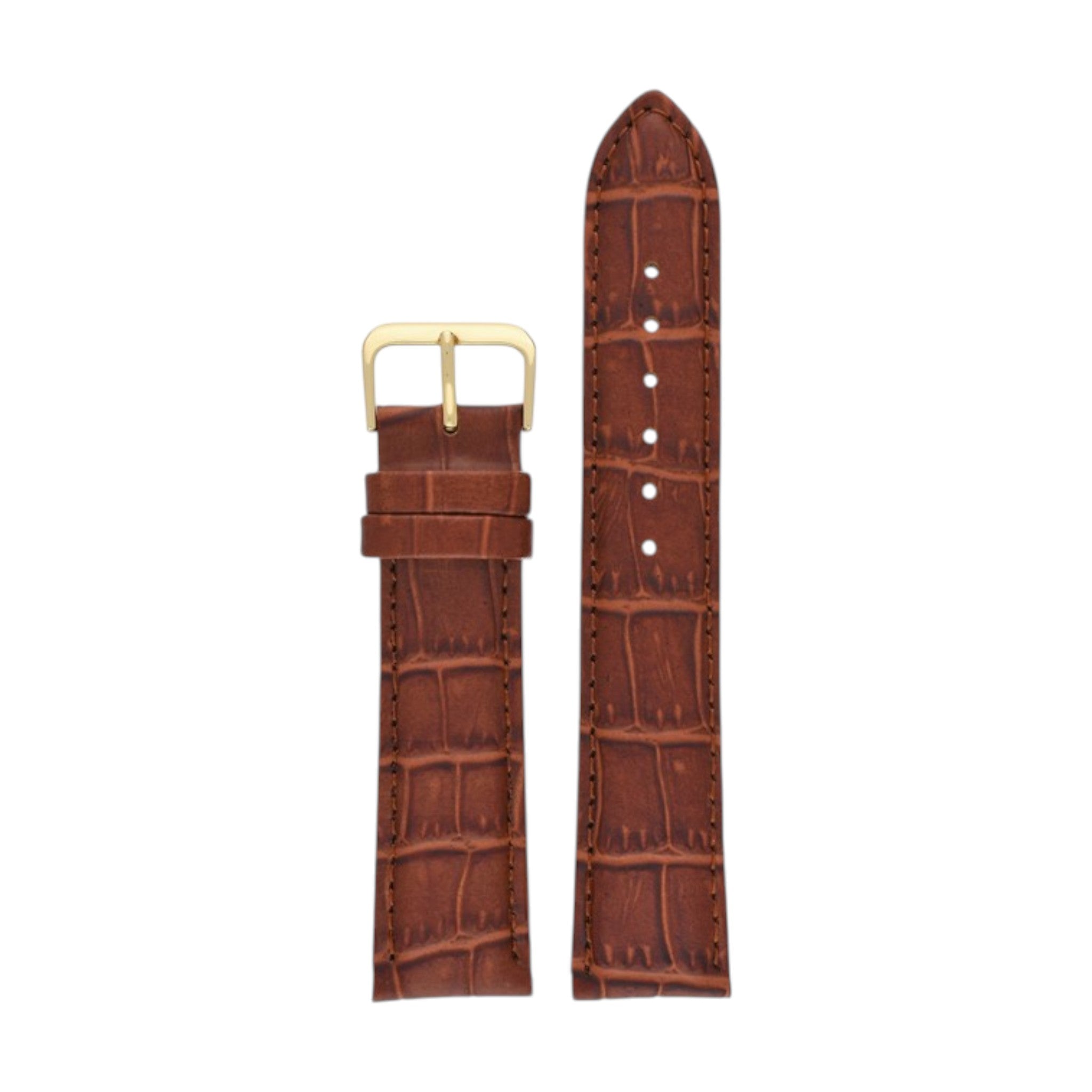 Padded Aligator Grain Watch Strap 12mm to 26mm Tan