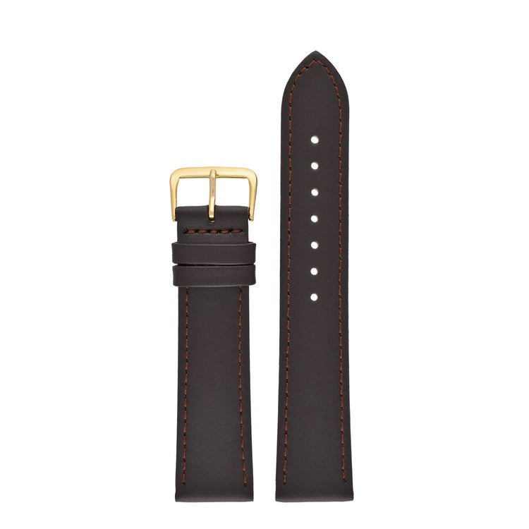 Leather Watch Strap Stitched 8mm to 30mm Brown