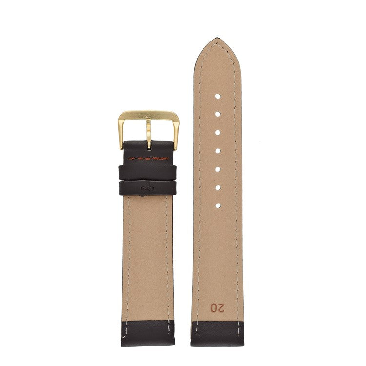 Leather Watch Strap Stitched 8mm to 30mm Brown