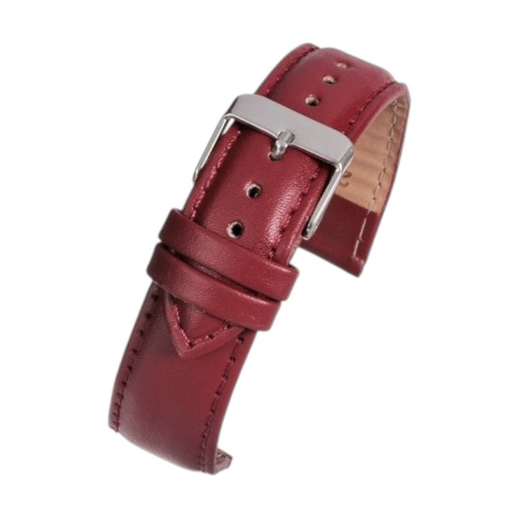 Padded Leather Watch Strap 8mm to 30mm Red