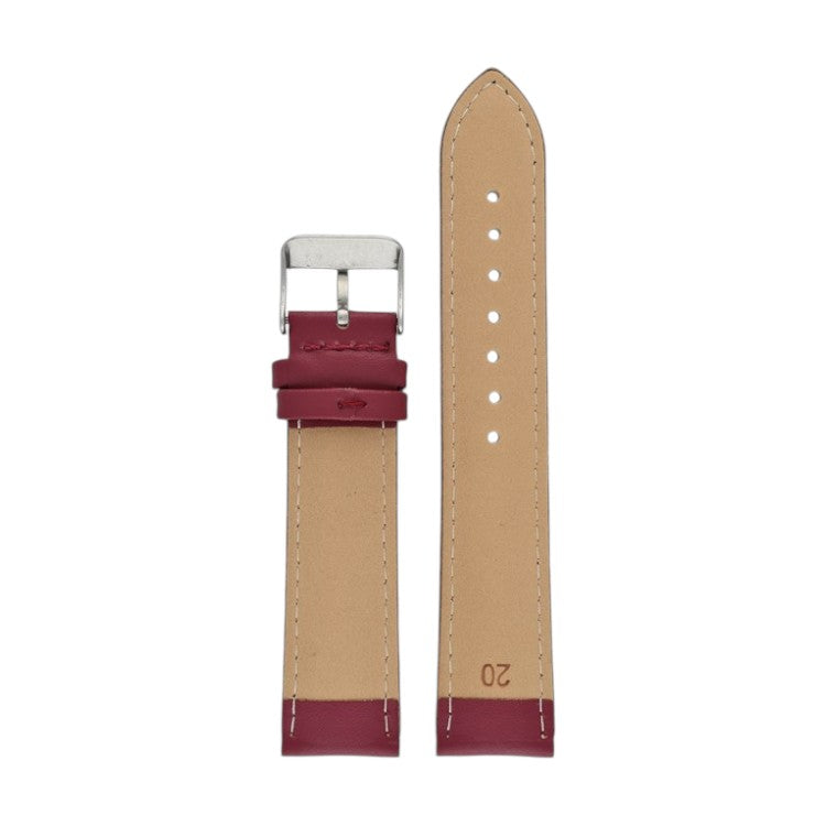 Padded Leather Watch Strap 8mm to 30mm Red