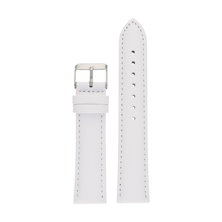 Padded Leather Watch Strap 8mm to 30mm White