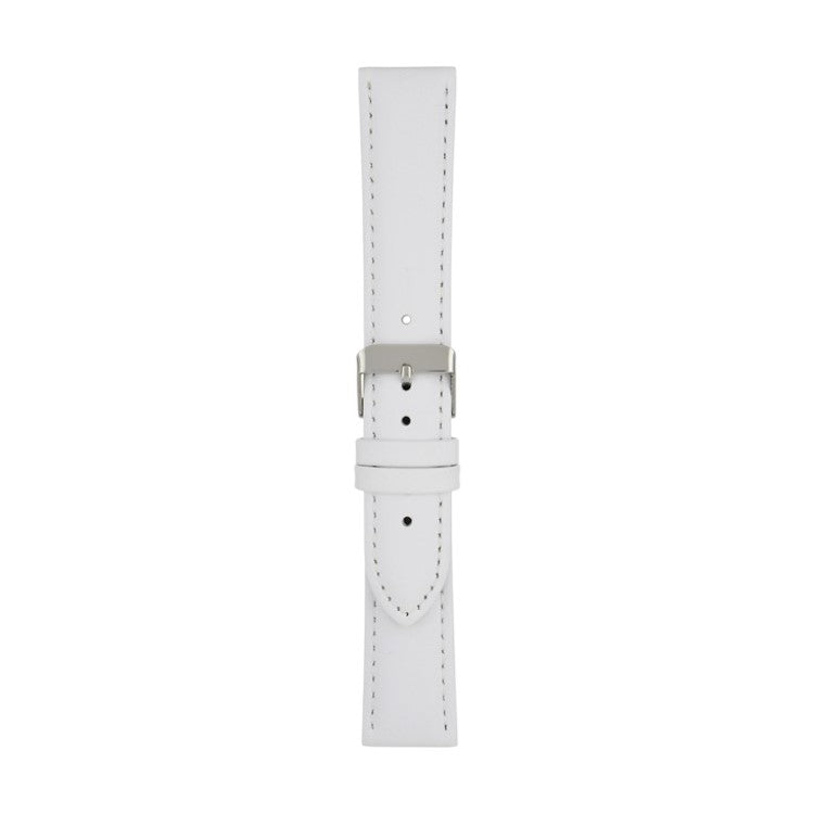 Padded Leather Watch Strap 8mm to 30mm White