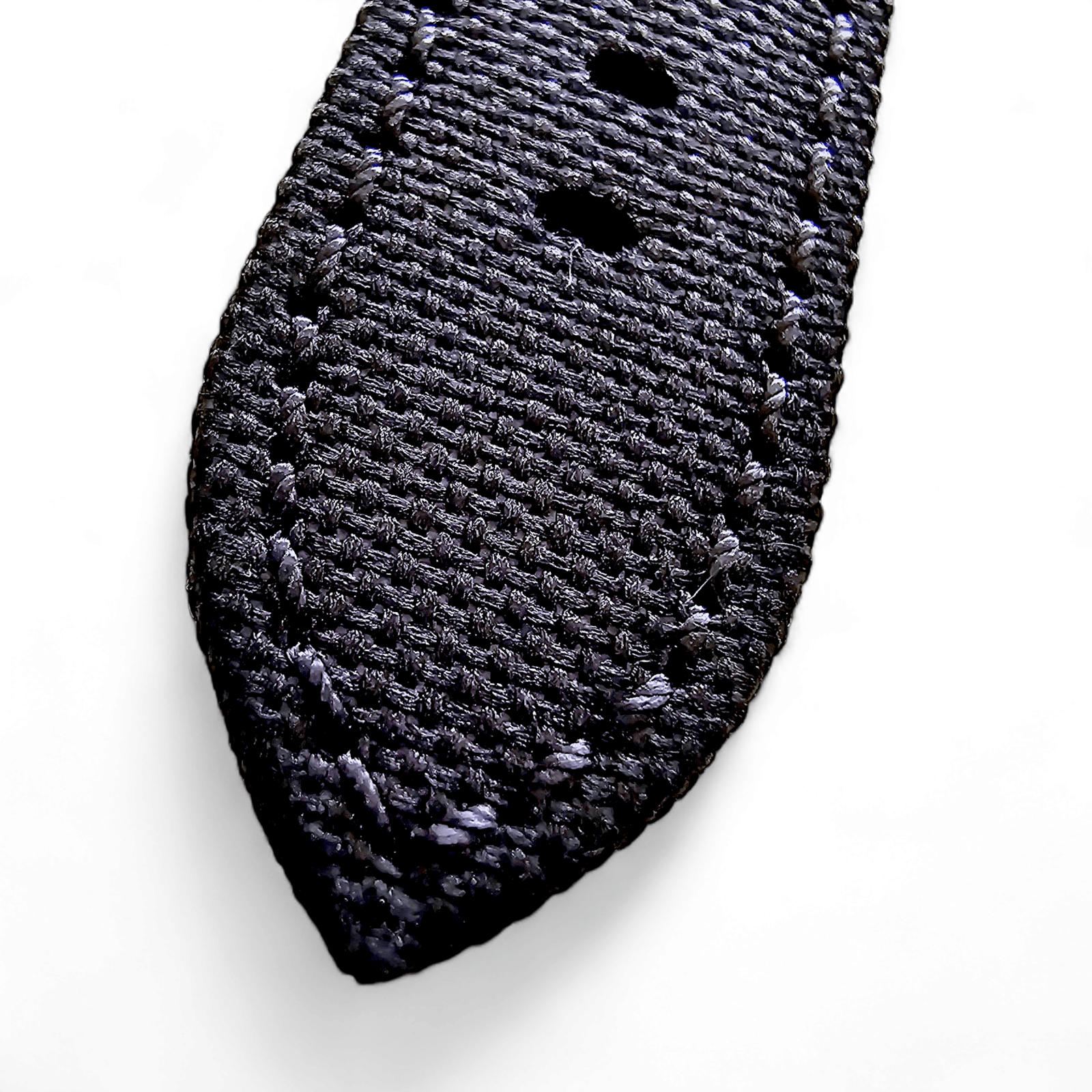 Canvas Watch Strap in Black with Black Stitching 20mm 22mm 24mm