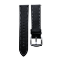 Canvas Watch Strap in Black with Grey Stitching 18mm 20mm 22mm