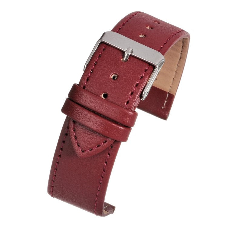 Leather Watch Strap Stitched 8mm to 30mm Red