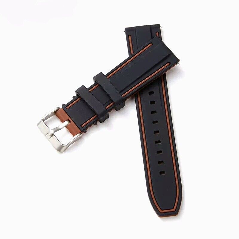 Rubber Divers Watch Strap 20mm 22mm 24mm