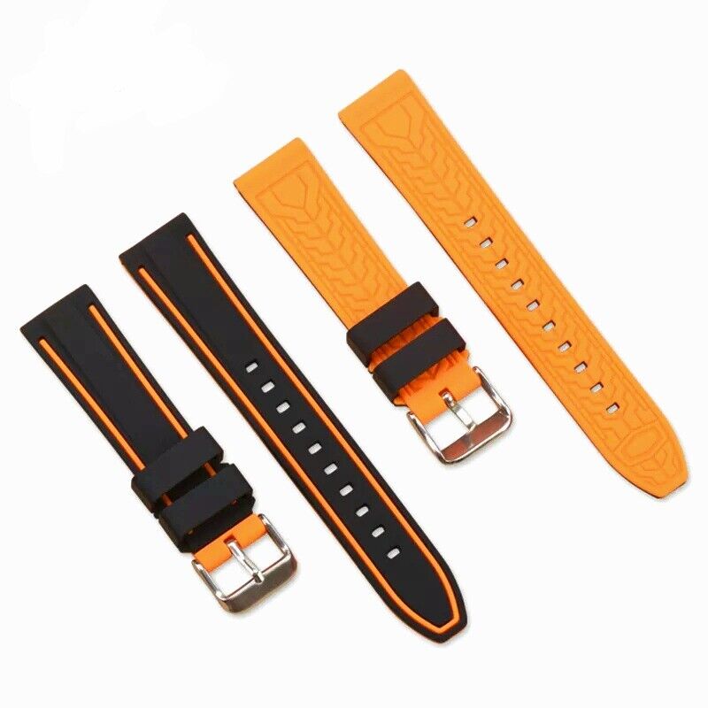 Rubber Divers Watch Strap 20mm 22mm 24mm