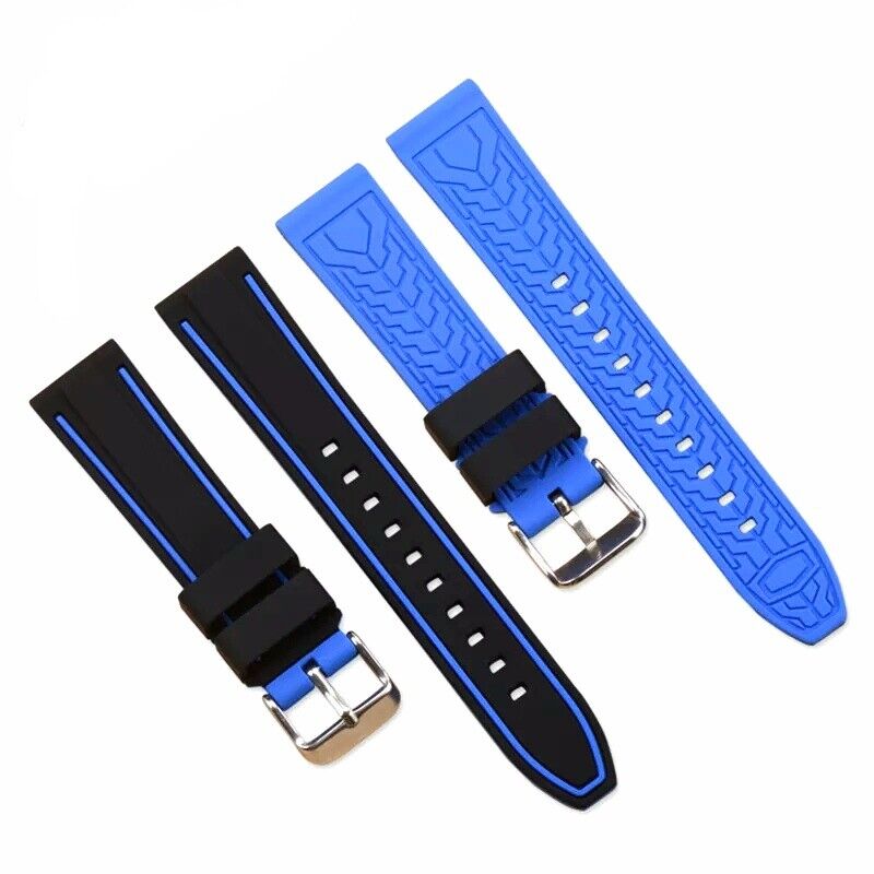 Rubber Divers Watch Strap 20mm 22mm 24mm